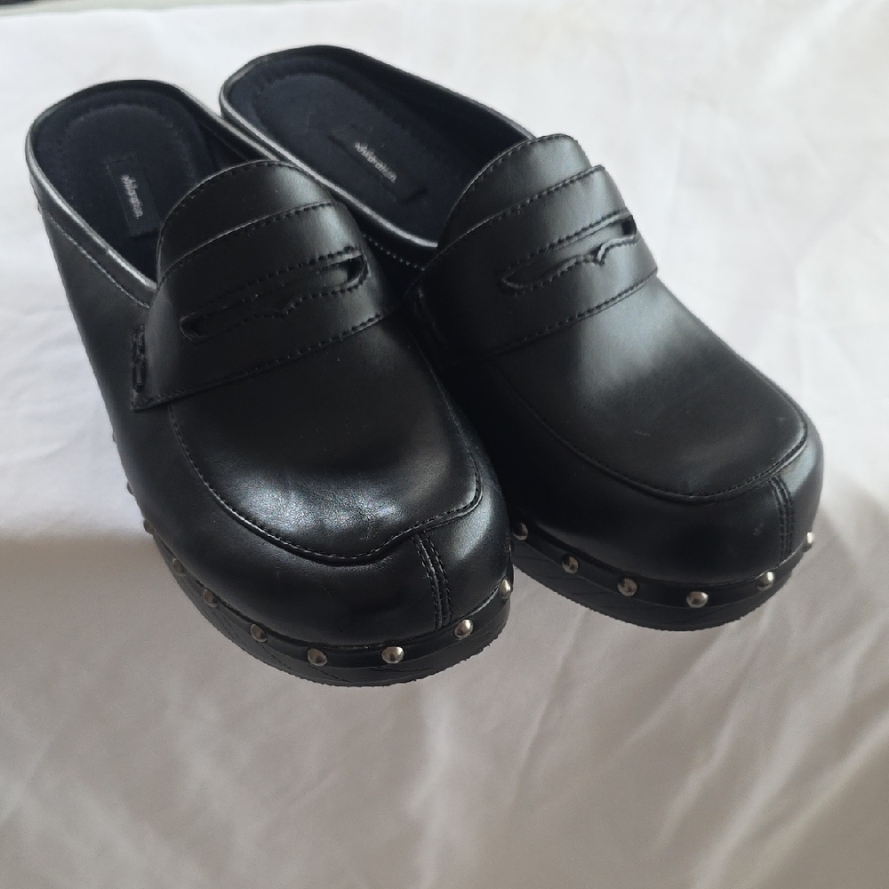 Xhilaration Black Studded Mules